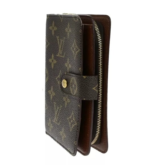 LOUIS VUITTON Porte Papier Zip Bifold Wallet Monogram Leather BN M61207 32RK311 - Picture 10 of 14